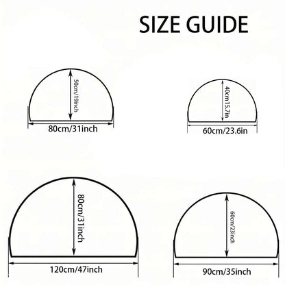 Semi-circular door rubbing mat arched crystal velvet printed entrance mat porch non-slip mat entrance water-absorbing mat