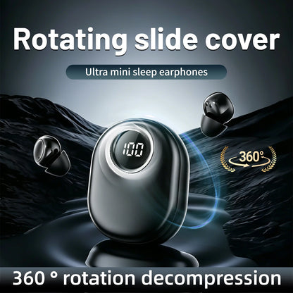 SK55 Sleep Earbuds – Bluetooth 6.0, Noise Cancelling, Zero Ear Pressure, Invisible Flat Design