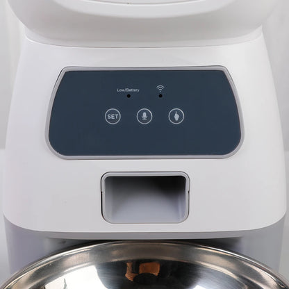 3.5L Automatic WiFi Pet Feeder — Smart Scheduling, Voice Recorder & Slow-Feed Design