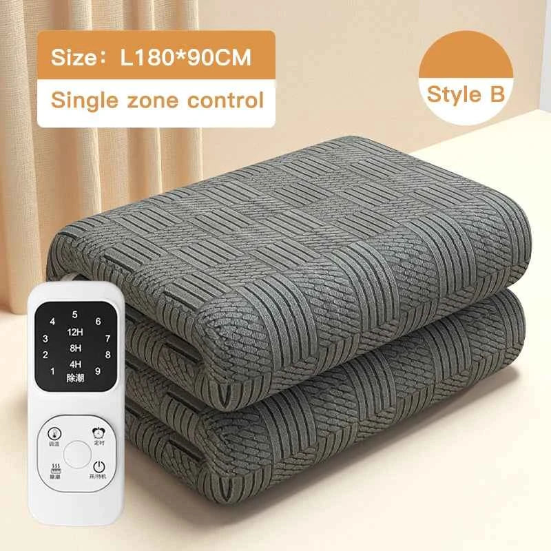 Dual Zone Smart Electric blanket Lightweight Thermal Blanket Knitted Bedspreads for Home Hotel Breathable Throw Blanket washable