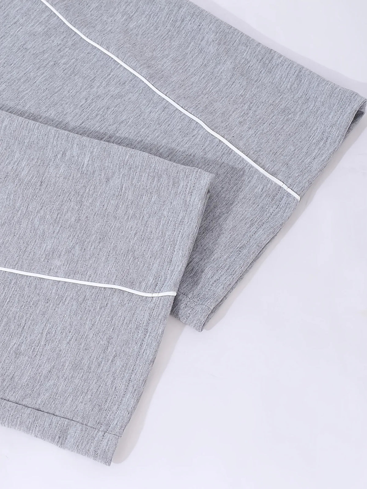 Kids Girls Contrast Line Drawstring Waist Baggy Wide Leg Heather Gray Casual Sport Sweatpants