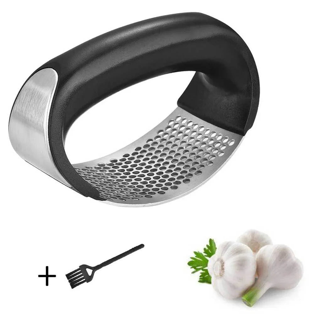 Garlic Press Garlic Slicer 2 In 1 Multifunctional Manual Pull Type Garlic Punch Kitchen Gadget Accessories for Home
