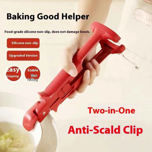 Anti-scald Clip Silicone Kitchen Anti Scald Plate Bowl Dish Pot Holder Anti-hot Clip Lifter Kitchen Accessories Gadget