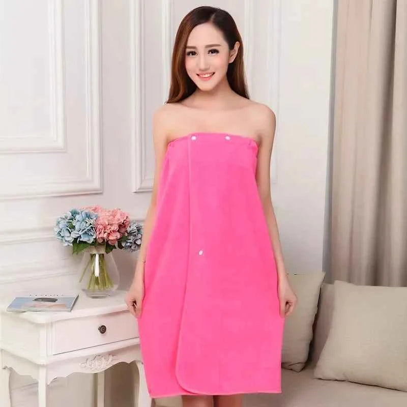 Women Bath Towels for Adults Bath Robe Bathrobe Body Spa Wrap Towel Gown Bathroom Accessories Sets