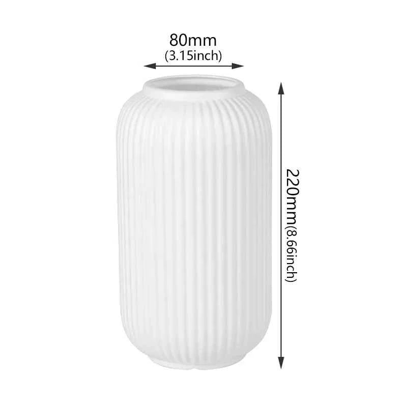 Nordic Plastic Small Vase for Tabletop Home Flower Living Room Decor Decoration Table Ornaments Circle Flower Arrangement Vase