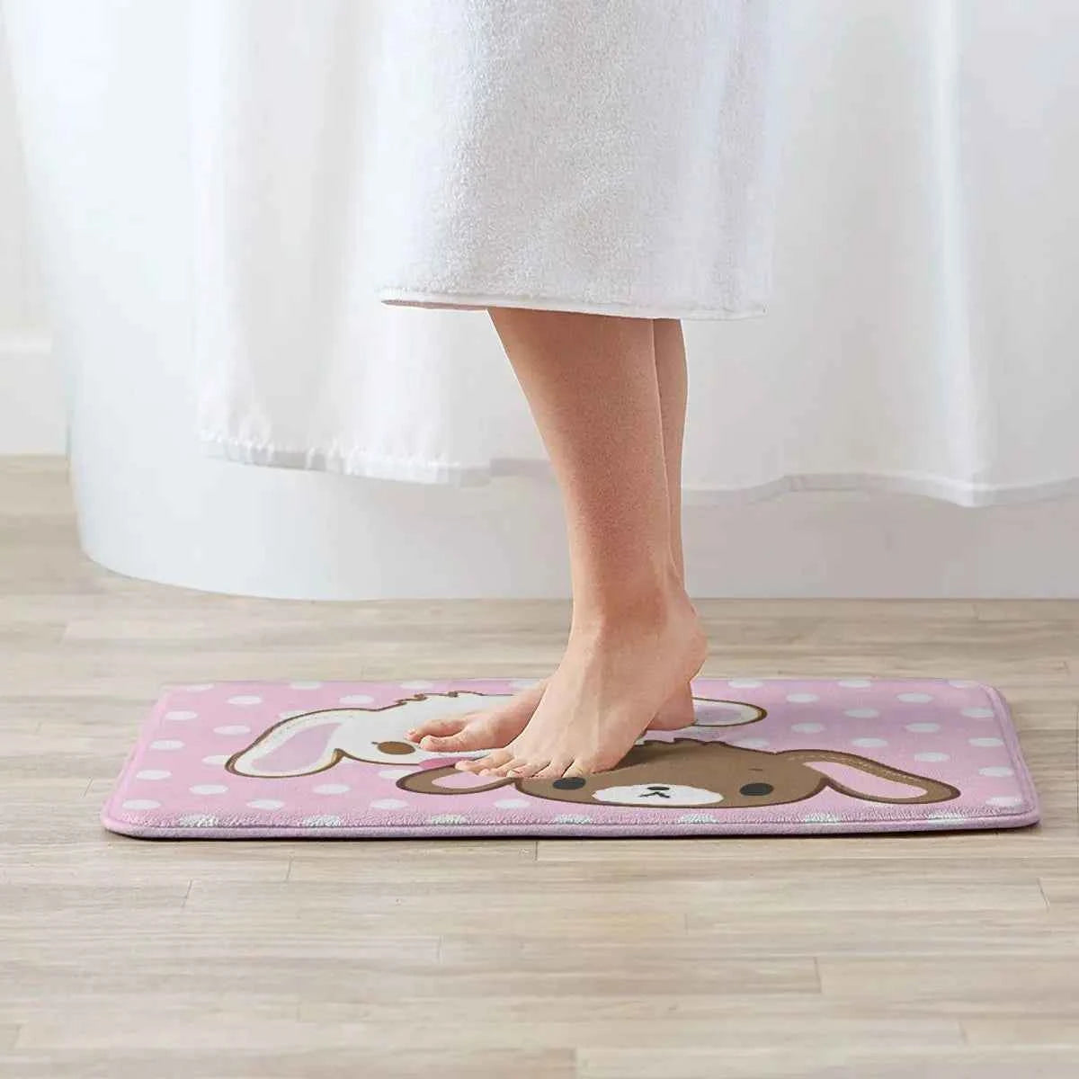 Cute Sugar Rabbit Sugarbunnies Memory Foam Bath Mat Rug Non-Slip Ultra Soft Bathroom Floor Rugs Carpet For Kitchen Shower Bath