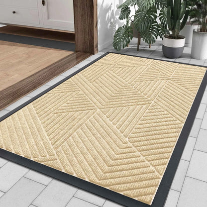 Kitinjoy Front Door Rubber Mats Indoor Outdoor Non-slip Absorbent Rugs Easy Clean Low Profile Entryway Doormats Home Decor Mats