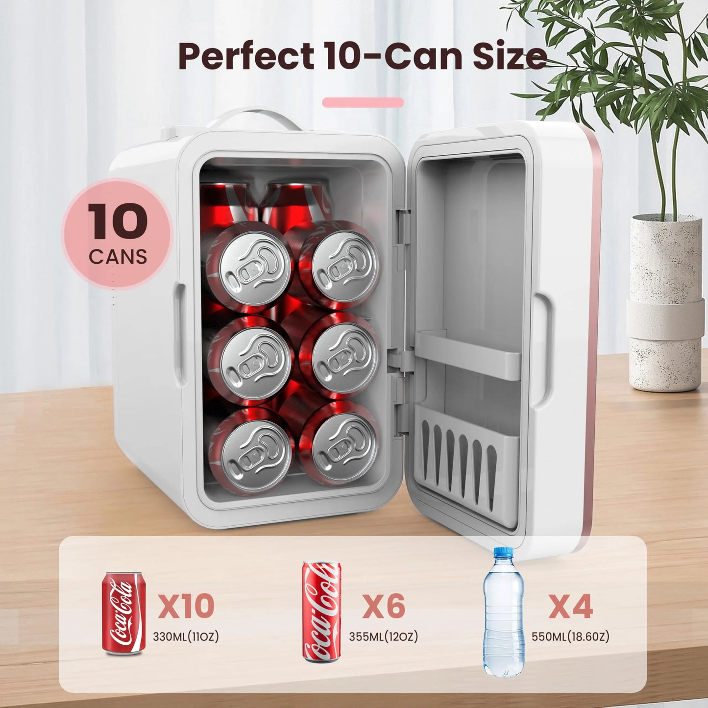 6L Mini Skincare Fridge | Cooler & Warmer, 8 Cans