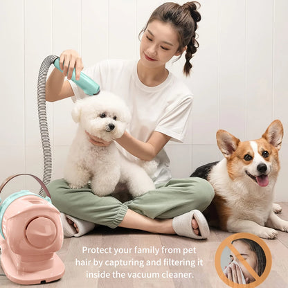 Pet Grooming Vacuum Kit with Clipper Attachment