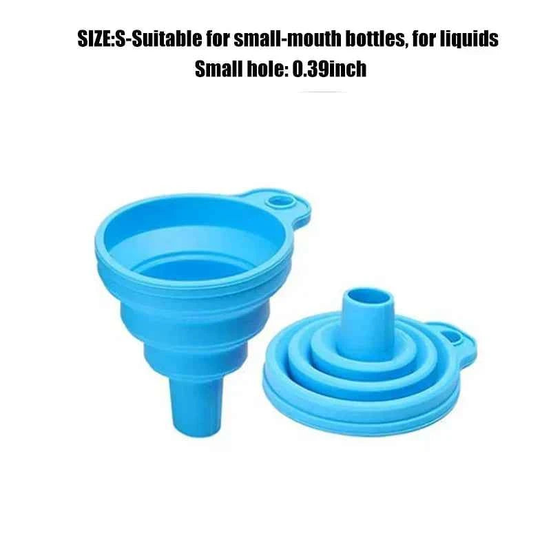 Kitchen Silicone Funnel  Foldable Funnel for Filling Water Bottle With Liquid Transfer Portable Oil Pot Funnel Kitchen Gadgets