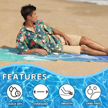 Large Microfiber Beach Towel Quick Dry Sun Protection Absorbent Bath Towel