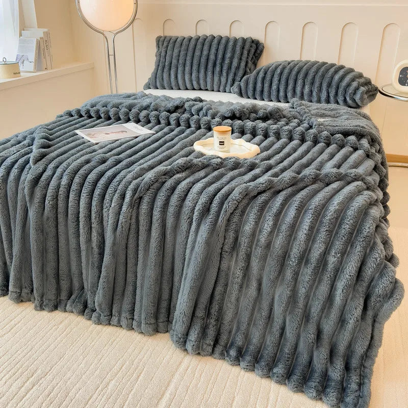 Soft Flannel Blanket Multiple Sizes Available Machine Washable Plush Bed Throw for Sofa Couch Bedroom All Season Home Bedding