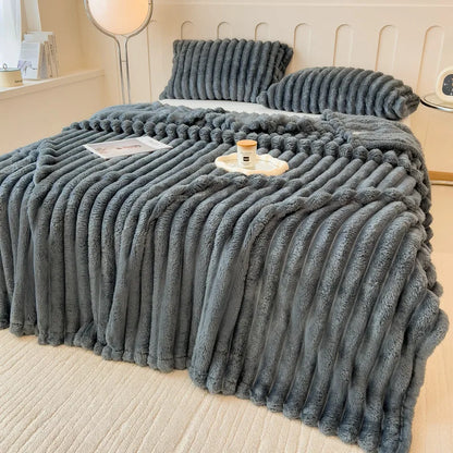 Soft Flannel Blanket Multiple Sizes Available Machine Washable Plush Bed Throw for Sofa Couch Bedroom All Season Home Bedding