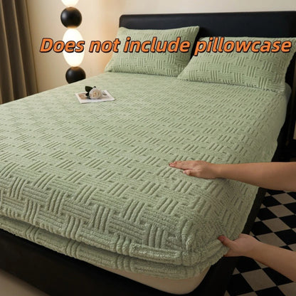 Waffle Cross Stripe Fitted Sheet, Deep Pocket, Soft