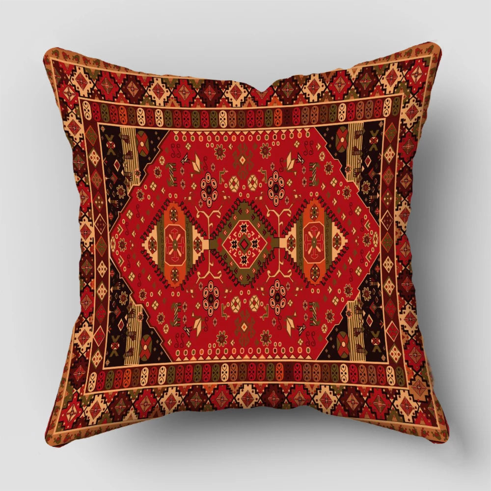 Persian Rug Pattern Cushion Cover, Two-Sided Plush
