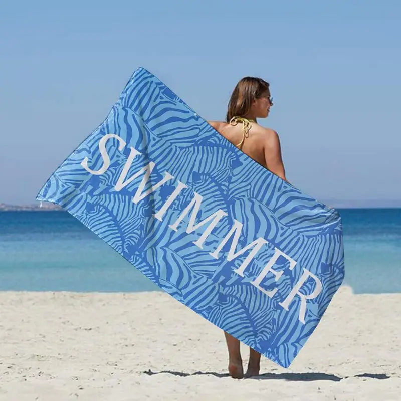 Microfiber Camping Towel 59 X 27.5 Inch Sand Proof Quick Dry