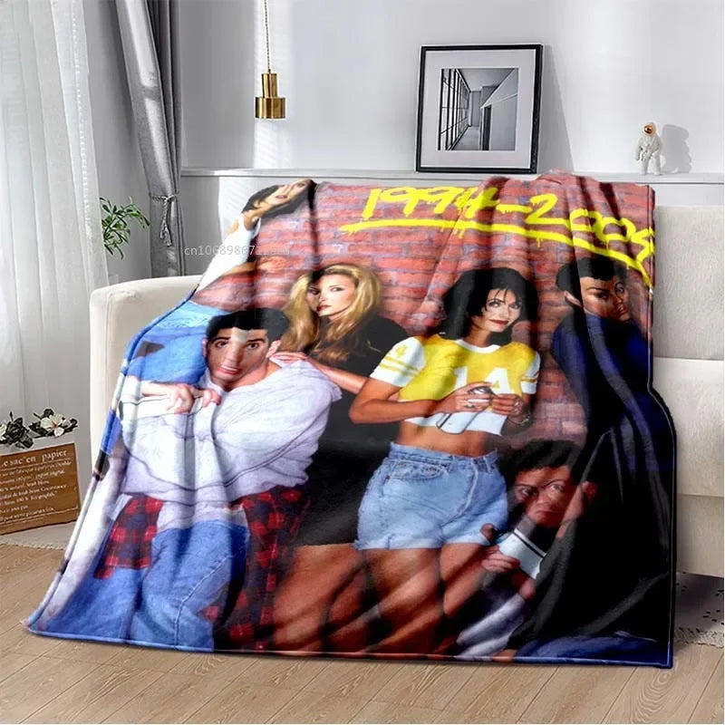 Friends Classic TV Series Blanket Character Pattern Collection Flannel Blanket Soft Bedspread Sofa Warming Cover Christmas Gift