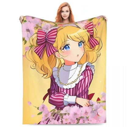 Candy Candy Manga Fleece Blankets Drama Adventure Custom Throw Blankets for Sofa Bedding Lounge