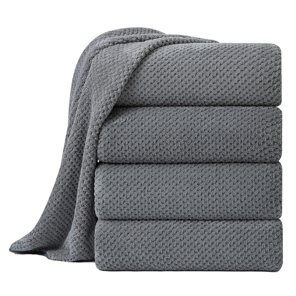 4-Pack Microfiber Bath Towel Set, 35.4"x67" Soft Absorbent Quick Dry