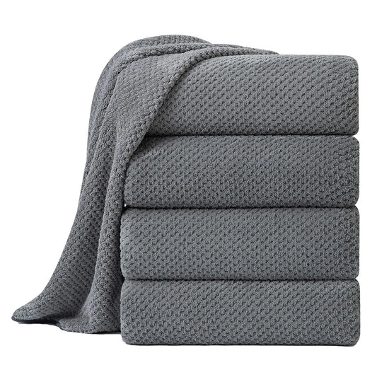 4-Pack Microfiber Bath Towel Set, 35.4"x67" Soft Absorbent Quick Dry