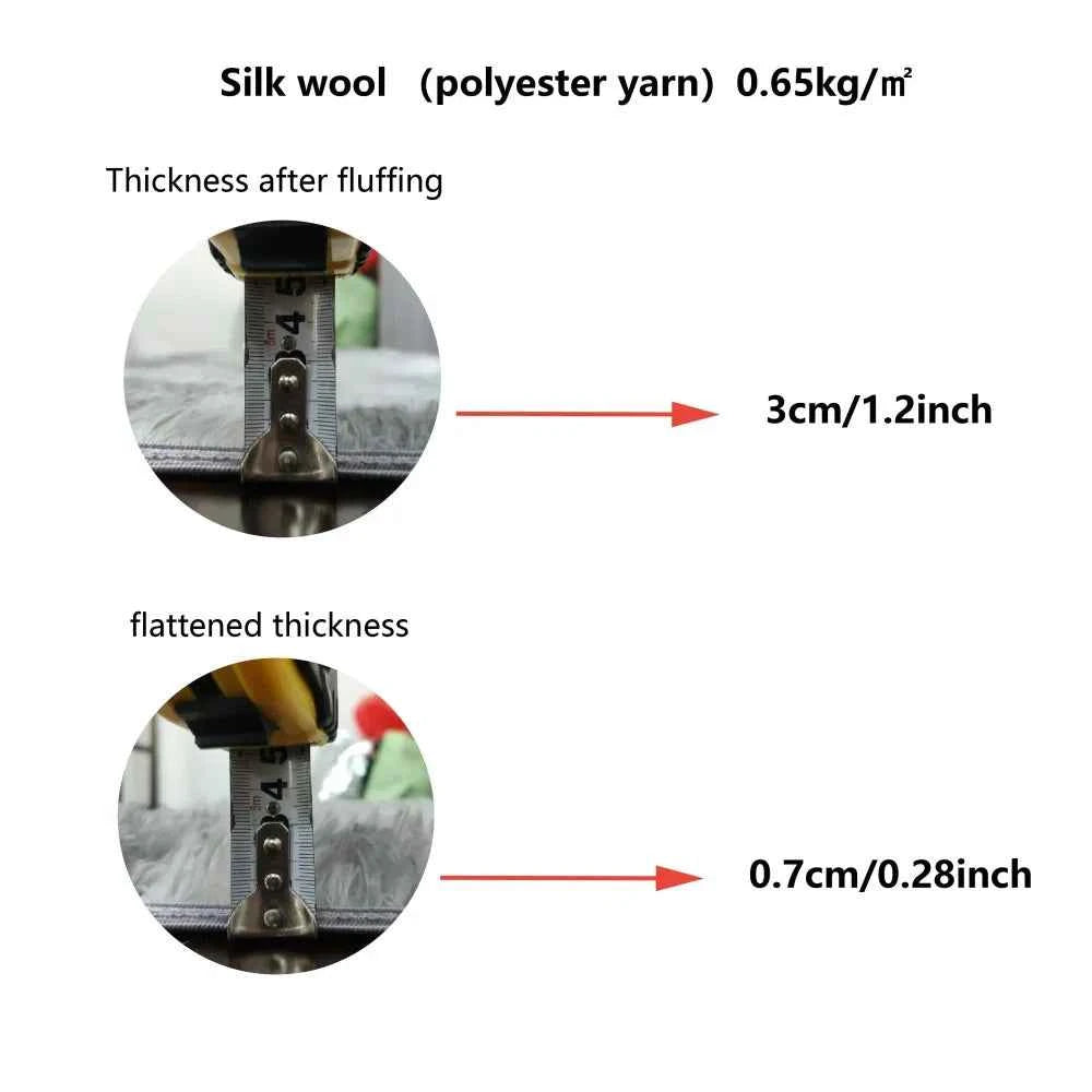 VIKAMA Bedroom Living Room Plush Round Carpet Infant Crawling Anti slip Soft Pad Ins Home Decor Pink Carpet