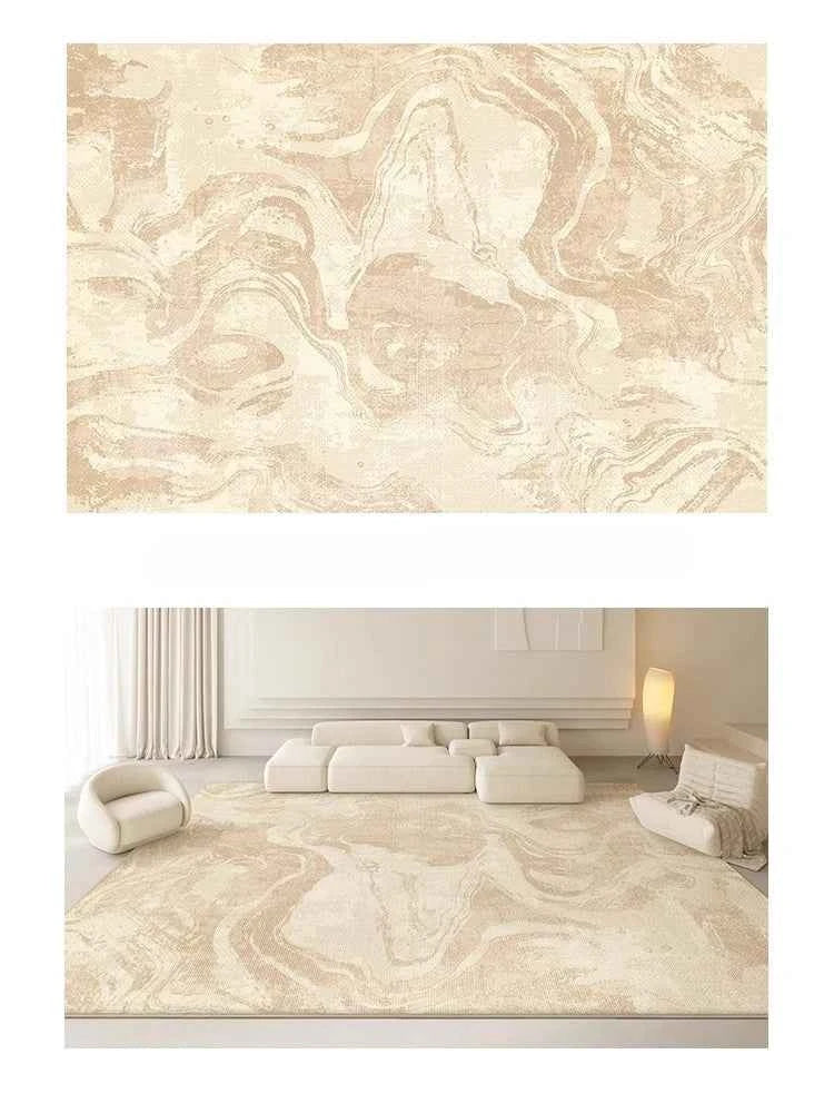 Cream Style Rugs for Bedroom Large Area Living Room Decoration Washable Carpet Thick Plush Lounge Floor Mat Home Fluffy Soft Rug
