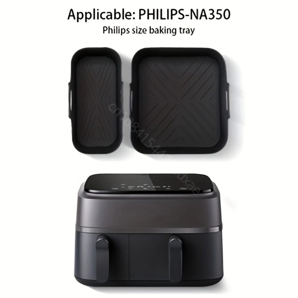 Air Fryer Silicone Liner for Philips Dual Basket Air Fryer NA350 Series 6L/3L Reusable Dual Airfryer Liner Air Fryer Accessories