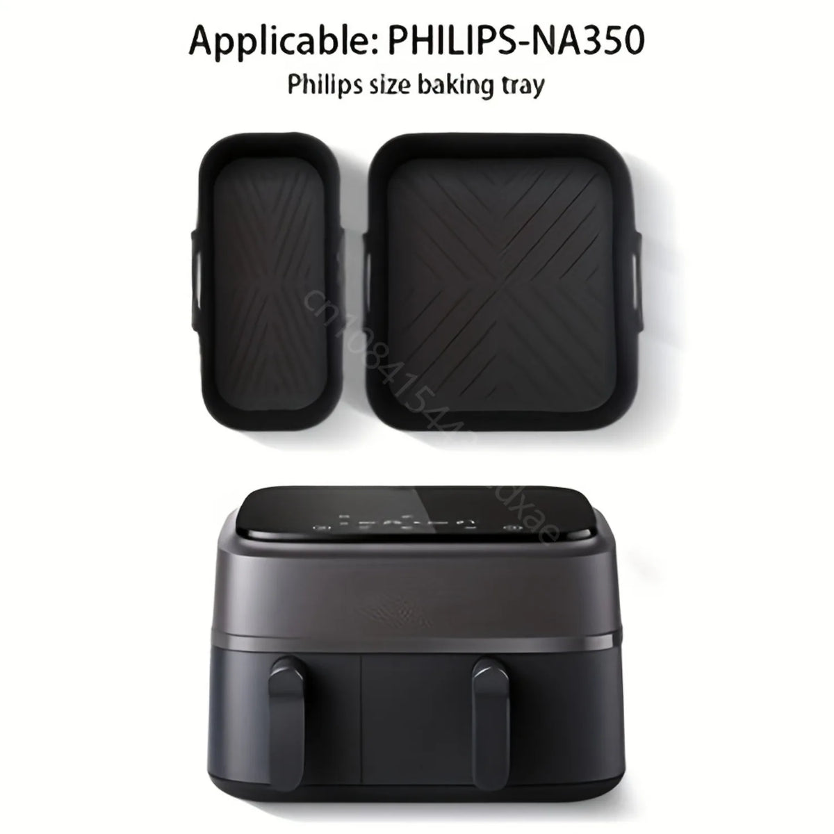 Air Fryer Silicone Liner for Philips Dual Basket Air Fryer NA350 Series 6L/3L Reusable Dual Airfryer Liner Air Fryer Accessories