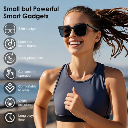 AI Translation Smart Glasses – 100+ Languages, Blue-Light Blocking, Magnetic Clip-On, 360° Stereo