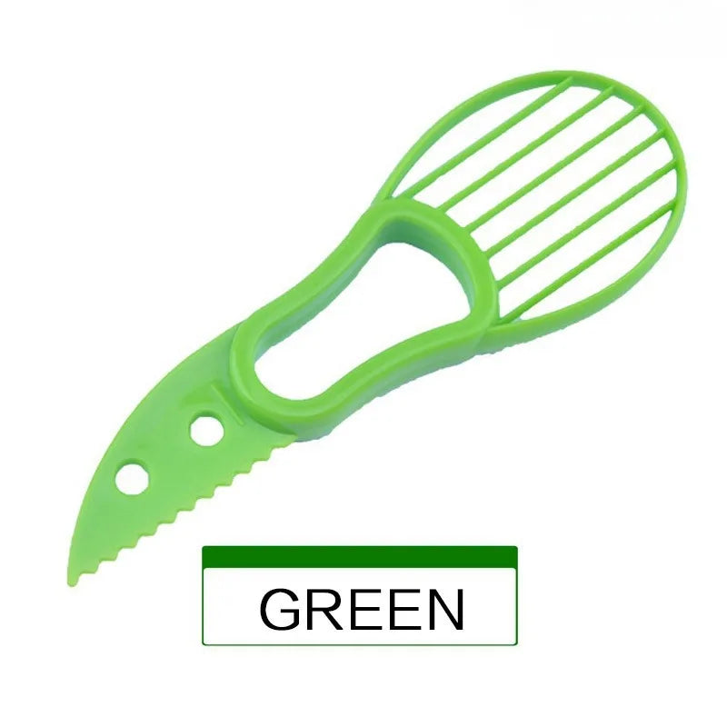 3-in-1 Avocado Slicer, Pitter & Peeler – Plastic Fruit Cutter & Pulp Separator Tool