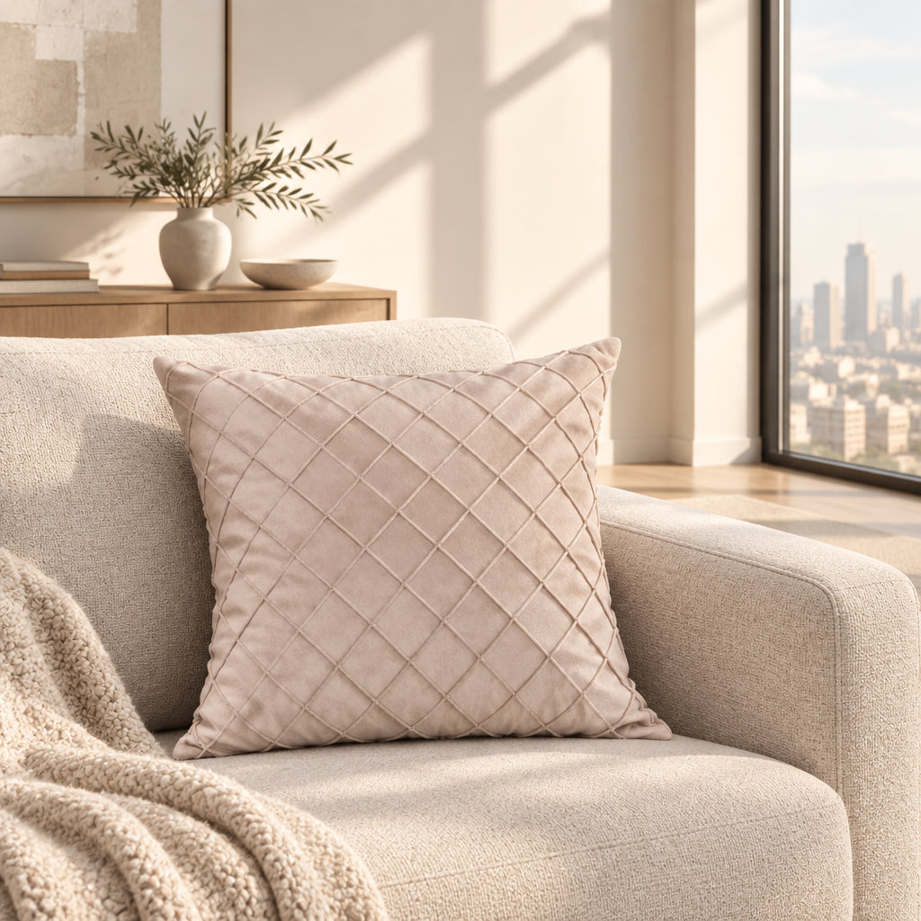 Velvet Cushion Cover with Zipper, 6 Colors & 3 Sizes
