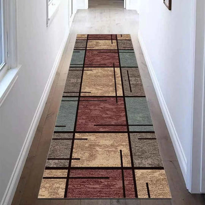 VIKAMA High-Grade Plaid Carpet Kitchen Rug Long Floor Mat Thin Door Mat Living Room Carpet Rug For Bedroom Home Decoration