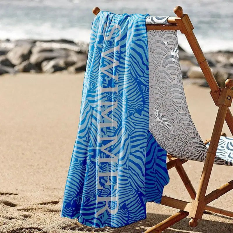 Microfiber Camping Towel 59 X 27.5 Inch Sand Proof Quick Dry