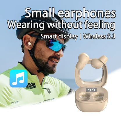 SK Mini Invisible Wireless Earbuds – Bluetooth 5.3, HiFi Bass, IPX5, 480H Standby, Sleep & Sport