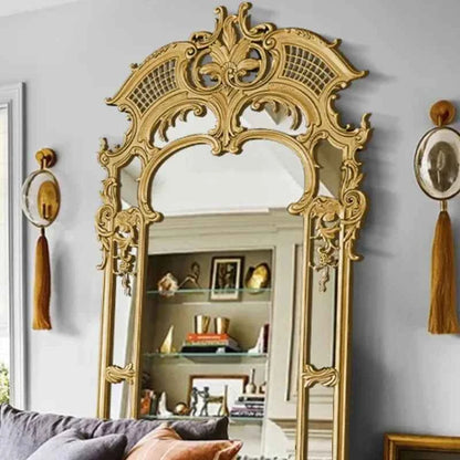 Art Irregular Gold Mirror Large Modern Hall Floor Aesthetic House Living Room Mirrors Full Body Gothic Espejo Room Decoration