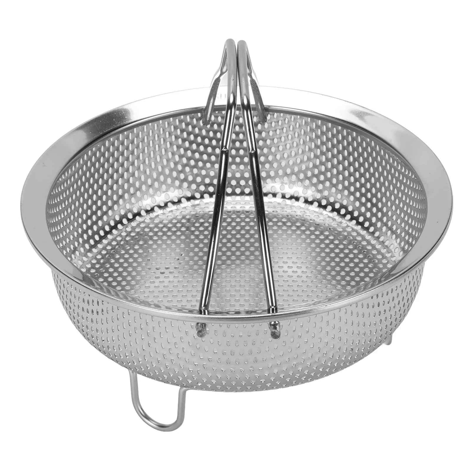 Stainless Steel Steam Basket With Foldable Handle Colander Steam Insert For Oven Electric Rice Cooker Pot Fryers Cookware