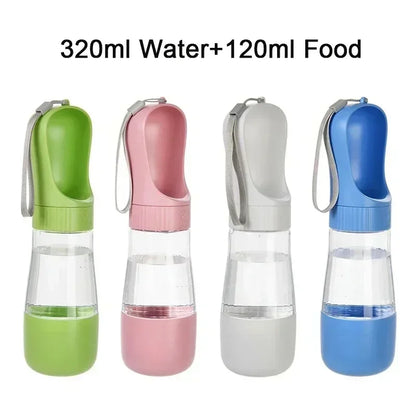 320ml Portable Dog Water Bottle & Food Container