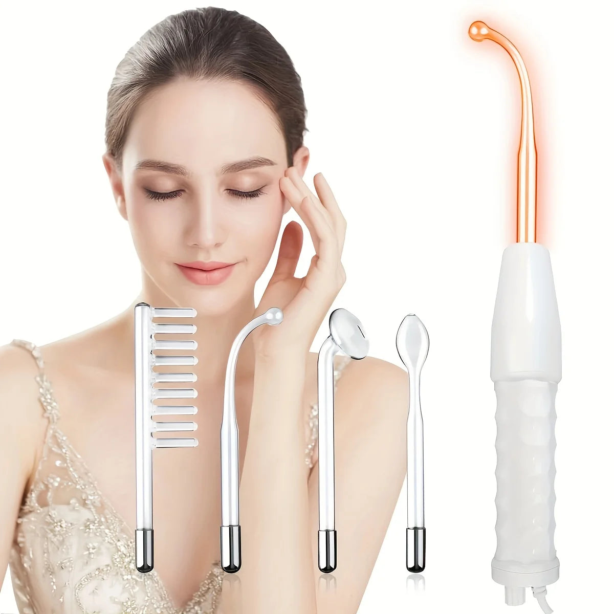 4-in-1 High-Frequency 120KHz Facial Massager Kit