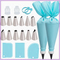 21-Piece Cake Decorating Kit | Reusable Silicone Piping Bags & Tips Set