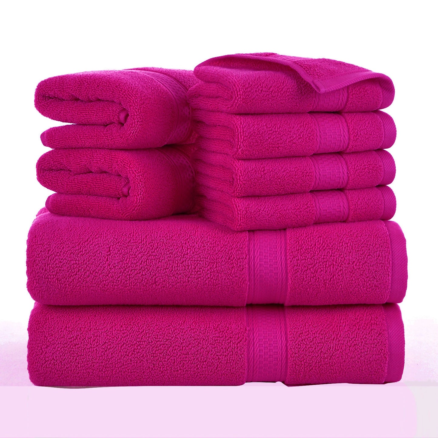 Towels 8 Piece Majestic Plush Luxury Towel Set, Cotton, Grey | Majestic - Bath Towel Set