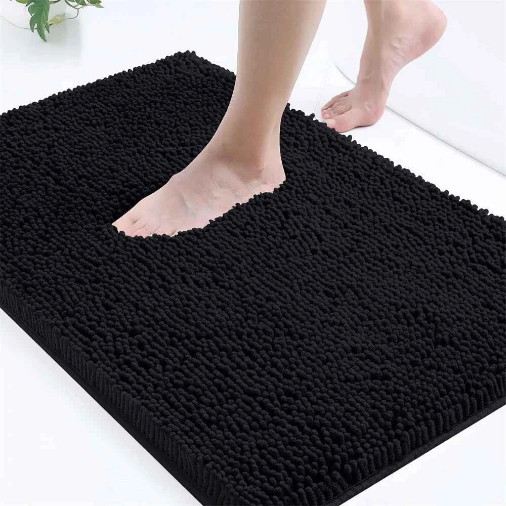 Olanly Super Absorbent Bathroom Rug Luxury Chenille Bath Mat Plush Non-slip Shower Mat Bathroom Carpet Welcome Deal Floor Mats