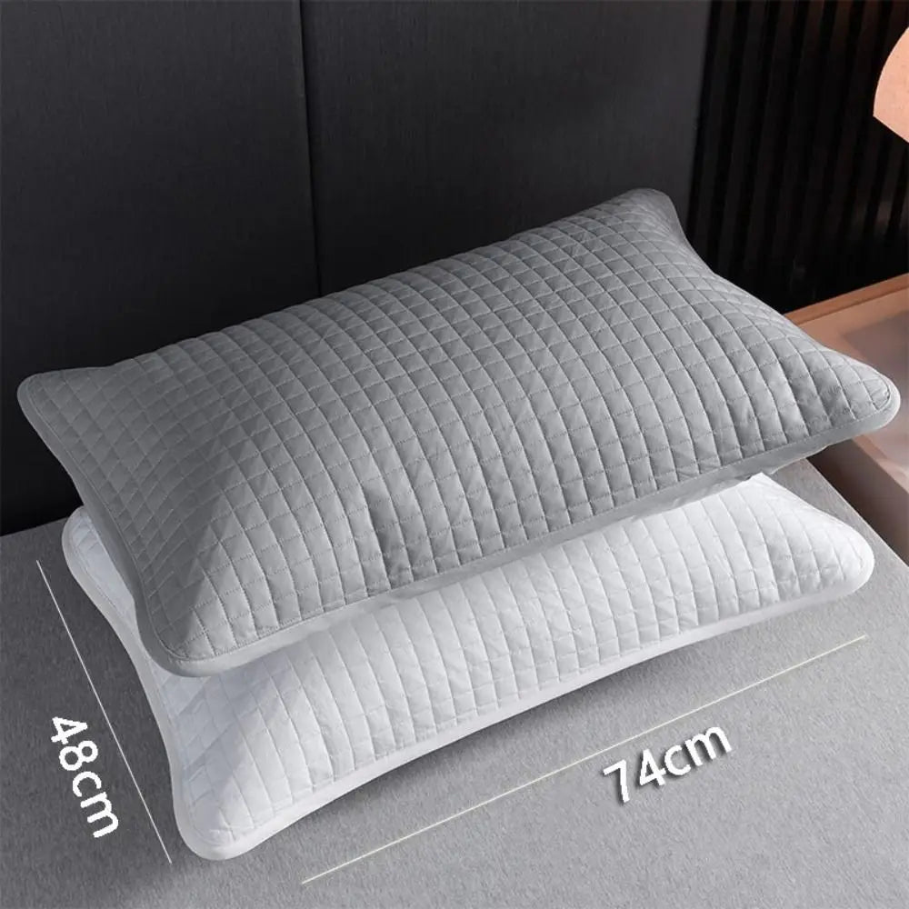Cotton Anti-Mite Pillow Protector, Half-Pack Grey