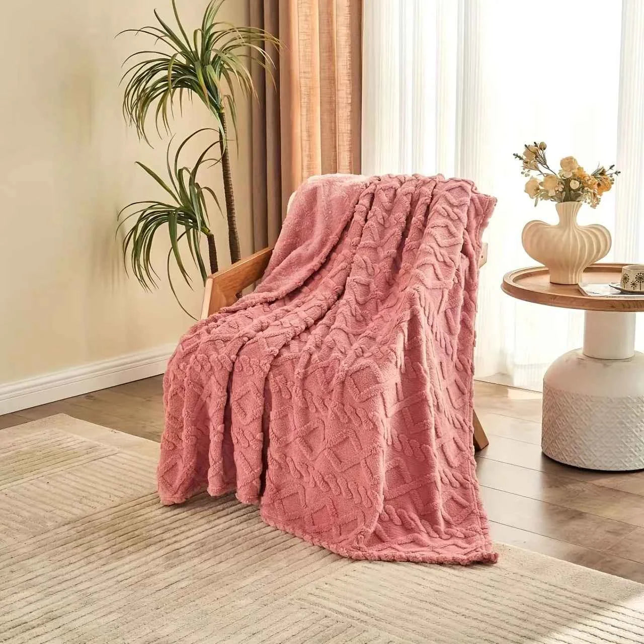 Lamb Fleece Blanket Comfortable Soft Plush Thick Warm Blanket Soft Warm Plush Air Conditioning Blanket Flannel Throw Blanke
