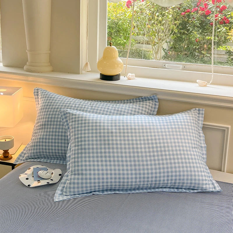 Plaid Envelope Pillowcase Set, 2-Piece, 48x74cm