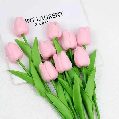 1/5/10/15PCS Tulips Artificial Flowers Real Touch Flowers Tulip Bouquet Decor Fake Tulips Flower for Home Wedding Decorations