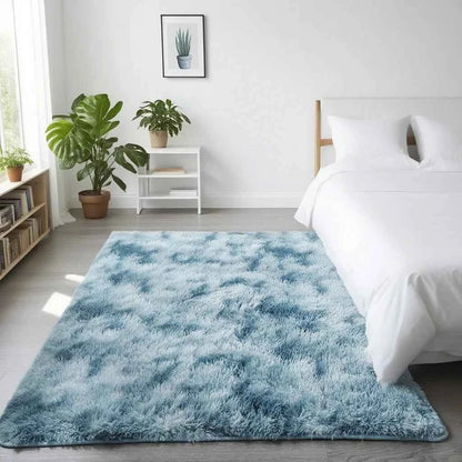 Shaggy Area Gray Rug For Living Room Super Soft Long Pile Bedroom Carpet Non-Slip Children's Home Decor Fluffy Bedside Floor Mat