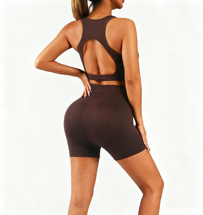Women’s 2-Piece Workout Set — High Waist Seamless Leggings & Sports Bra