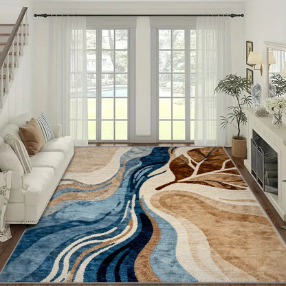 VIKAMA Modern Geometric Area Rug – Anti-Skid Durable Carpet for Living Room, Bedroom & Kids Room