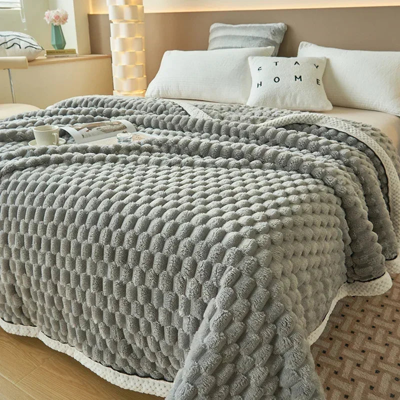 Turtle Velvet Autumn Winter Warm Sleeping Blanket Soft Comfortable Flannel Fleece Blankets for Bed Cozy Fluffy Warmth Blanket