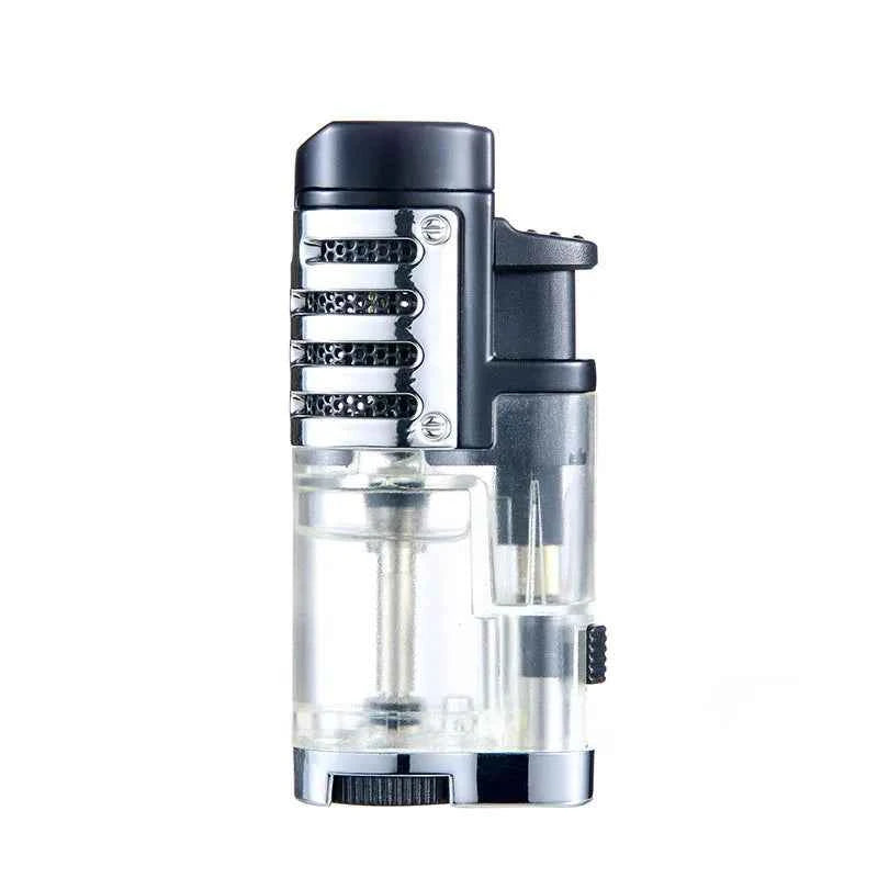 Cigar Butane Refillable Triple Jet Torch Lighter Windproof Adjustable Flame Lighter Men Cigarette Accessories Gifts FastShipping
